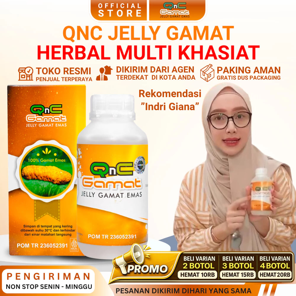 QnC Jelly Gamat Emas Asli 100% Original Obat Herbal Hernia Varikokel Turun Berok Kolesterol Asam Urat Rematik Darah Tinggi Hipertensi Diabetes Batuk Sesak Nafas Asma Nyeri Sendi Asam Lambung Maag Batu Ginjal Gatal Scabies Miom Kista Liver