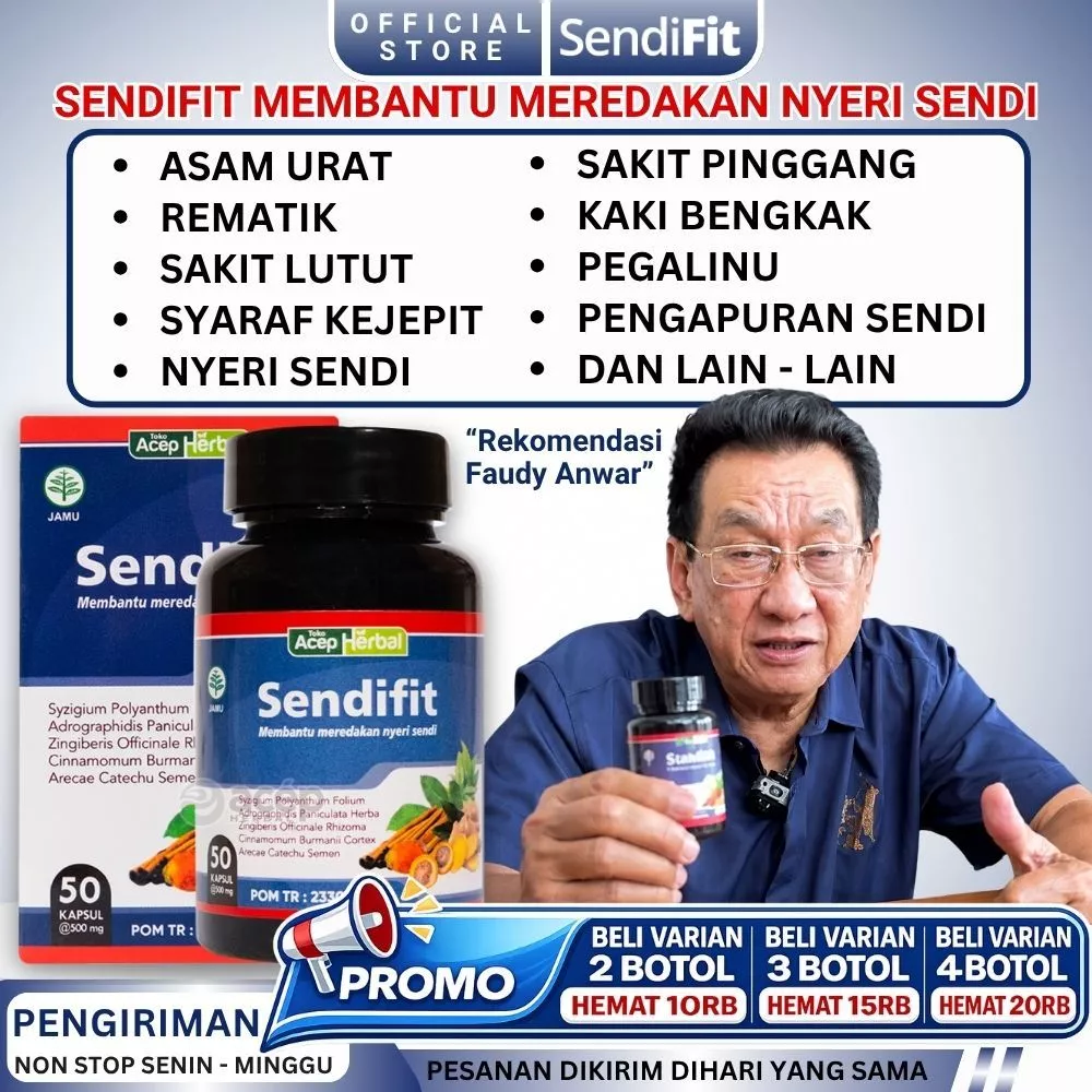 Sendifit Asli 100% Herbal Original Obat Asam Urat Rematik Nyeri Sendi Sakit Lutut Syaraf Saraf Kejepit Sakit Pinggang Punggung Kebas